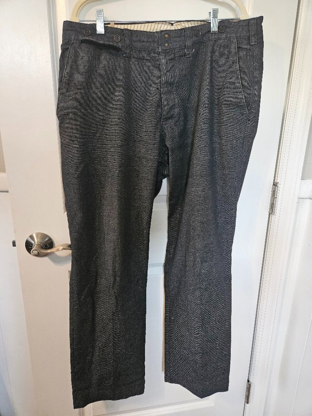 Banana Republic Heritage Dark Indigo Pants– Button Fly, Suspender Buttons, 35x32